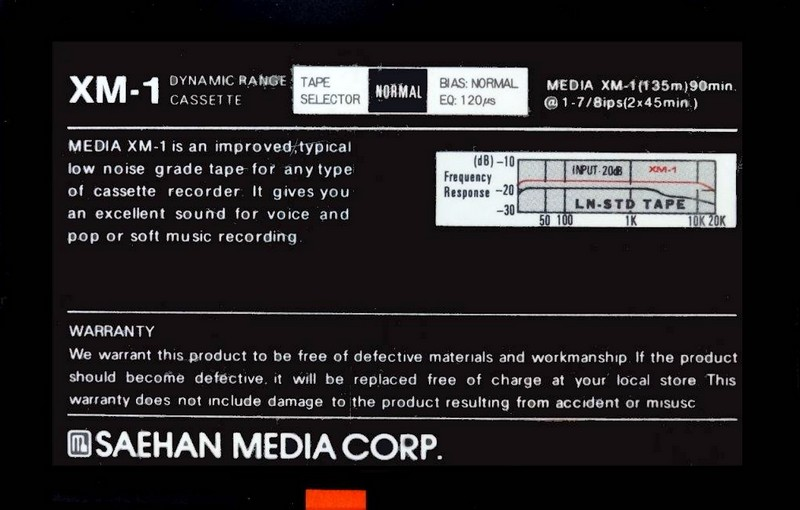 Compact Cassette Sensus XM-1 60 Type I Normal 1985 Europe