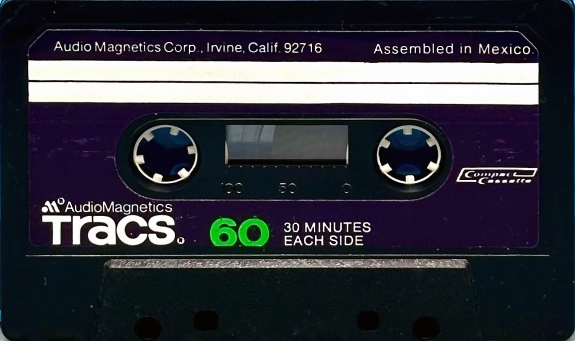 Compact Cassette Tracs 60 Type I Normal 1977 USA