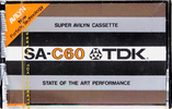 Compact Cassette TDK SA 60 Type II Chrome 1974 Europe, USA