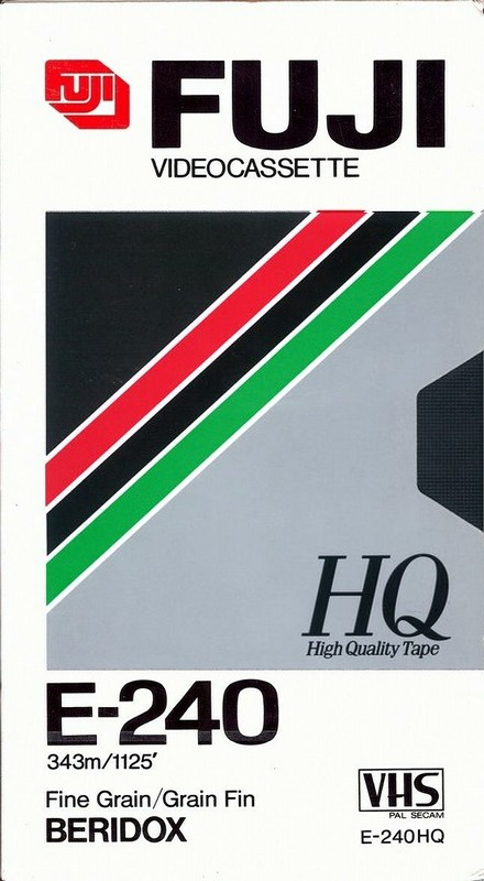 VHS, Video Home System Fuji HQ 240 "E-240HQ" Type I Normal 1987 Europe