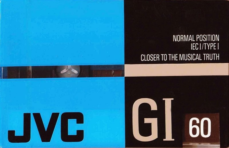 Compact Cassette JVC GI 60 "G1-60AN" Type I Normal 1990 North America