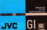 Compact Cassette JVC GI 60 "G1-60AN" Type I Normal 1990 North America