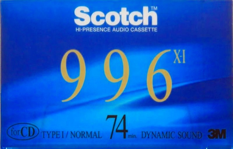 Compact Cassette Scotch 996 X 74 "996X1-74" Type I Normal 1993 Japan