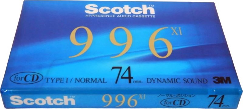 Compact Cassette Scotch 996 X 74 "996X1-74" Type I Normal 1993 Japan