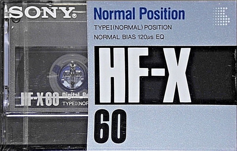 Compact Cassette Sony HF-X 60 Type I Normal 1989 Japan