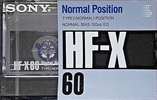 Compact Cassette Sony HF-X 60 Type I Normal 1989 Japan