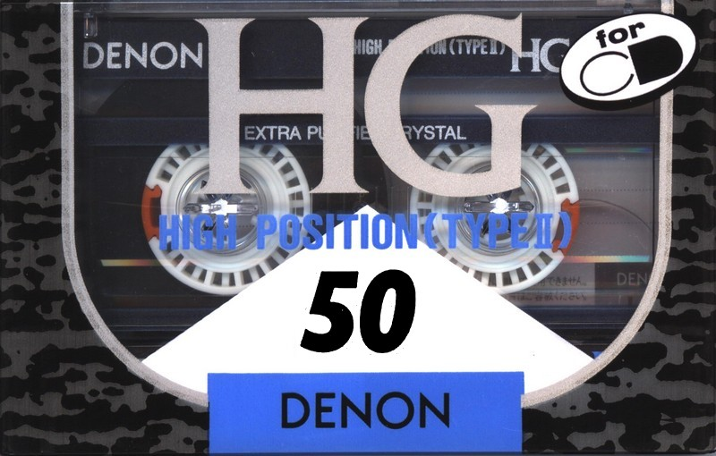 Compact Cassette Denon HG 50 Type II Chrome 1990 Japan