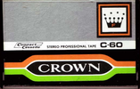 Compact Cassette Crown / Crown Radio Corporation 60 Type I Normal Hong Kong