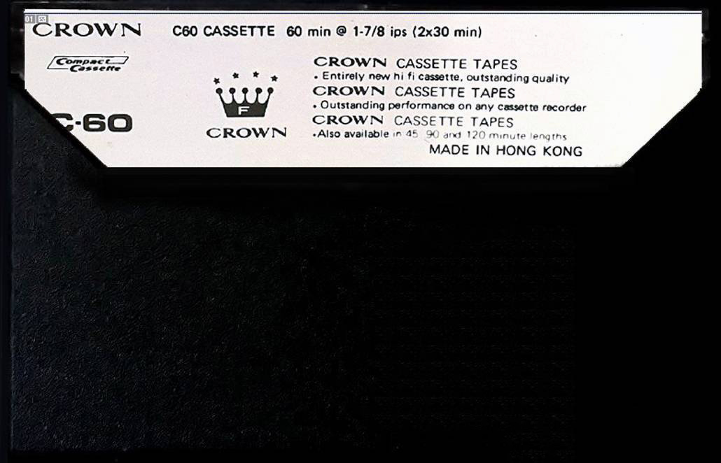 Compact Cassette Crown / Crown Radio Corporation 60 Type I Normal 1980 Europe