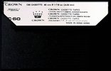 Compact Cassette Crown / Crown Radio Corporation 60 Type I Normal 1980 Europe