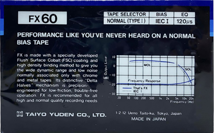 Compact Cassette Thats FX 60 Type I Normal 1985 Europe