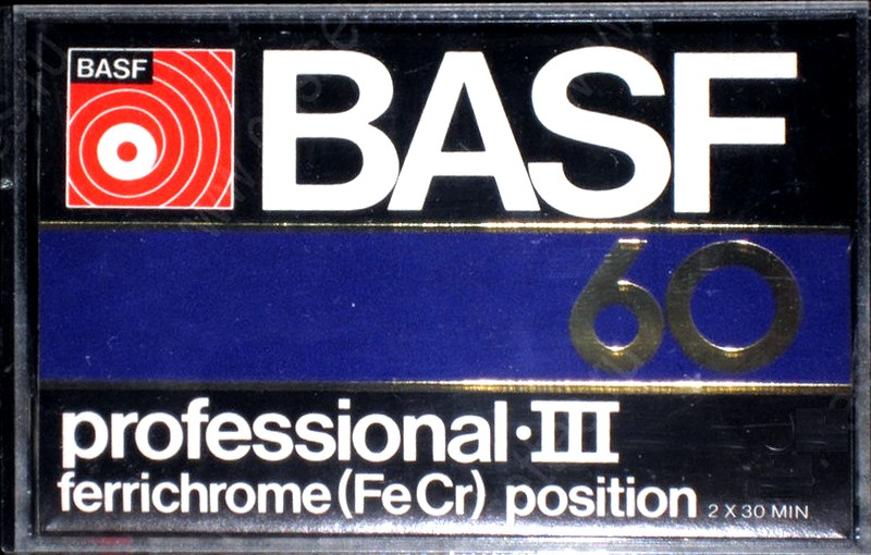 Compact Cassette BASF Professional III 60 Type III Ferro Chrome 1976 USA