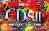 Compact Cassette Maxell CD`s II / CD`s 2 54 "CDS2-54G" Type II Chrome 1994 Japan