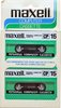 2 pack Maxell CP 15 Computer Cassette 1985 USA