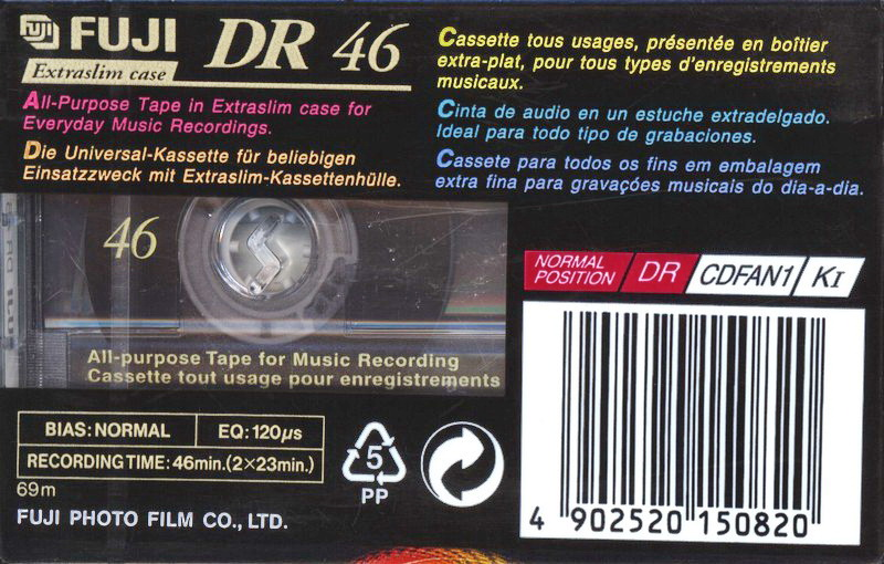 Compact Cassette Fuji DR 46 Type I Normal 1998 Europe