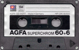 Compact Cassette AGFA Superchrom 60+6 Type II Chrome 1980 Europe