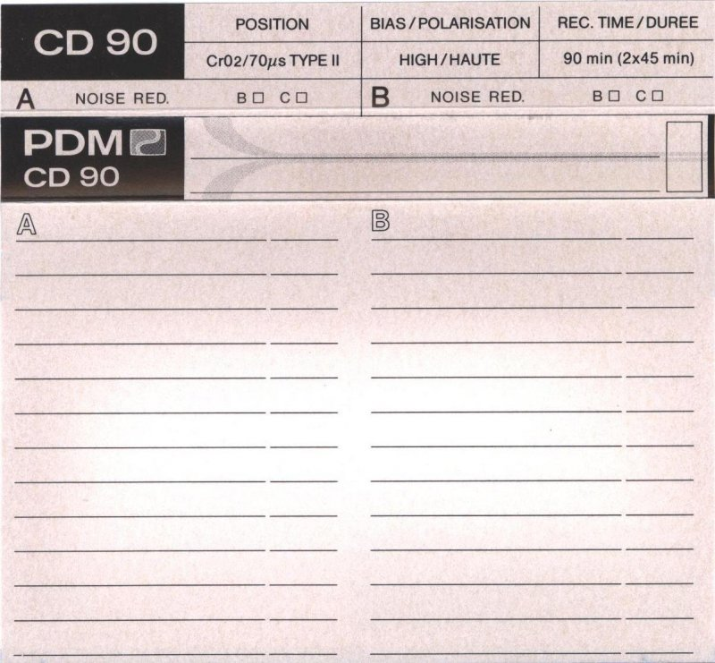 Compact Cassette:  PDM - CD 90