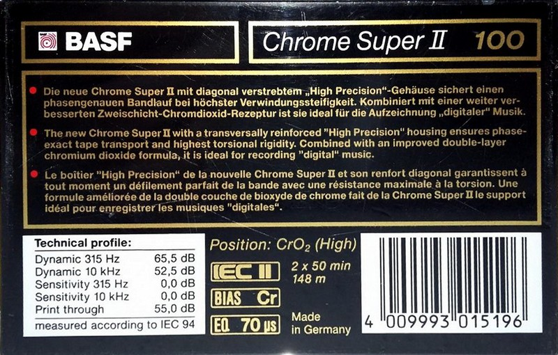 Compact Cassette: BASF  - Chrome Super II 100