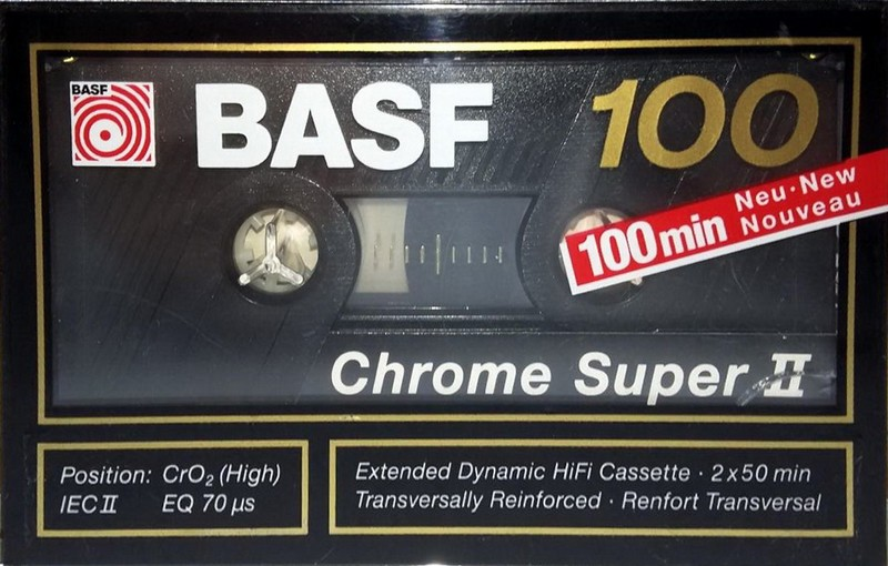 Compact Cassette BASF Chrome Super II 100 Type II Chrome 1989 Germany
