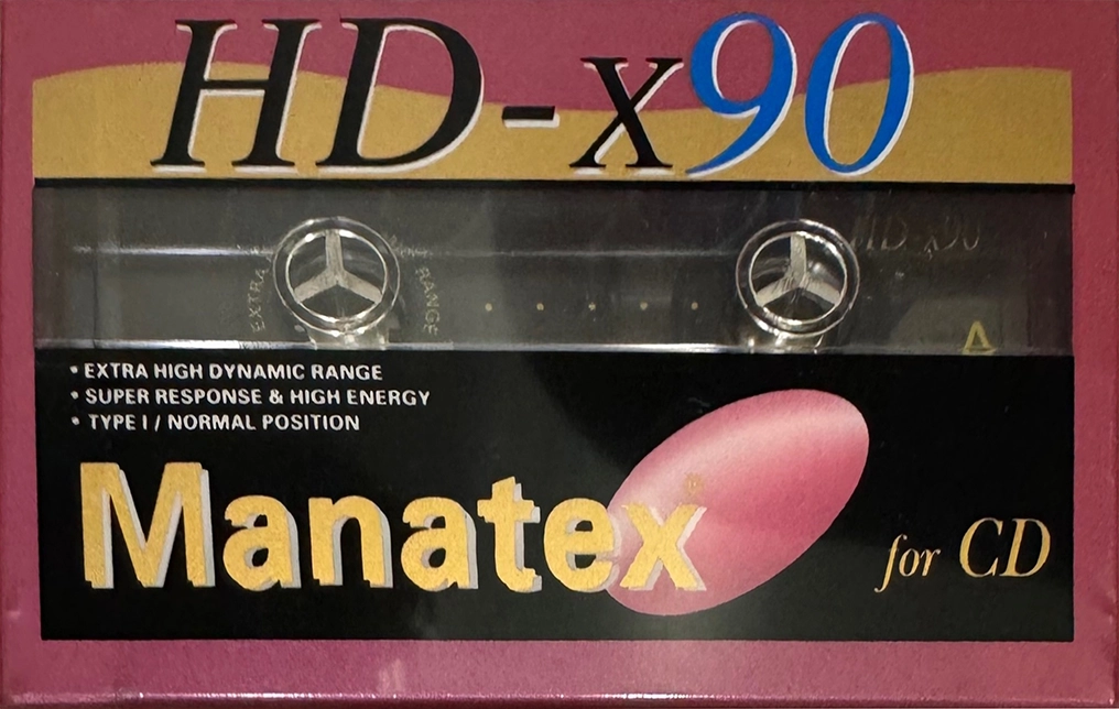 Compact Cassette Manatex HD-x 90 Type I Normal Hong Kong