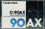 Compact Cassette Toshiba AX 90 Type II Chrome 1980 Europe