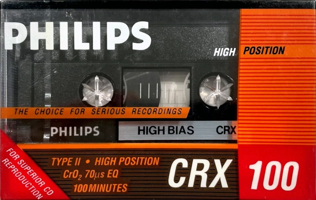 Compact Cassette Philips CRX 100 Type II Chrome 1987 North America
