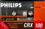 Compact Cassette Philips CRX 100 Type II Chrome 1987 North America