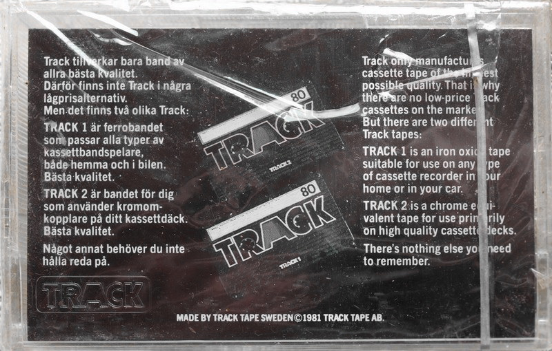 Compact Cassette Track Track 1 80 "TRACK stamp" Type I Normal 1981 Sweden