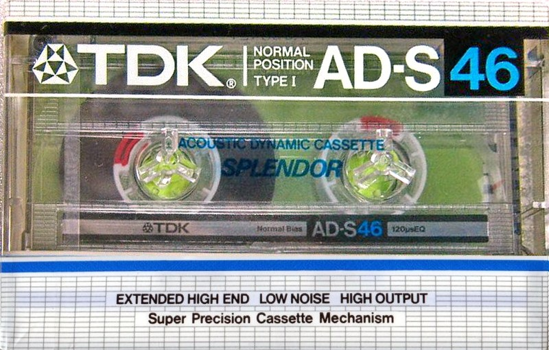 Compact Cassette TDK AD-S 46 Type I Normal 1982 Japan