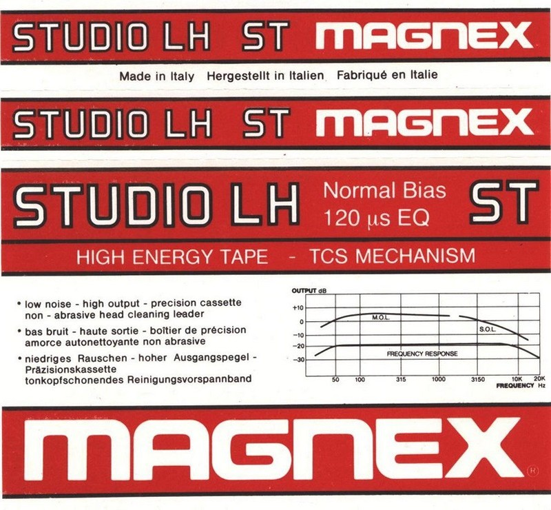 Compact Cassette Magnex Studio LH 10 "ST" Type I Normal 1984 Europe