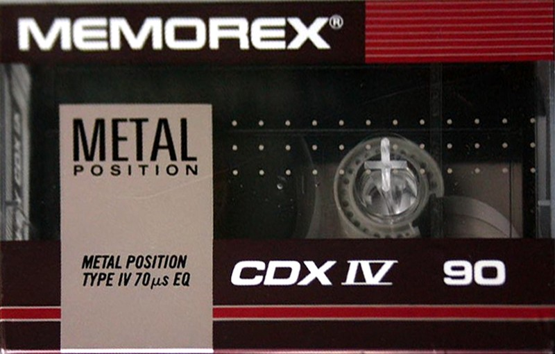 Compact Cassette Memorex CDX IV 90 Type IV Metal 1989 Canada, USA