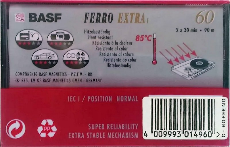 Compact Cassette: BASF  - Ferro Extra I 60