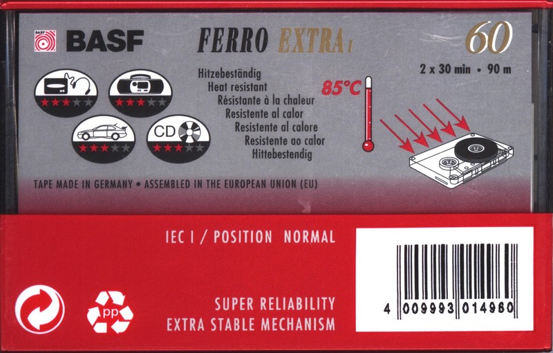 Compact Cassette: BASF  - Ferro Extra I 60