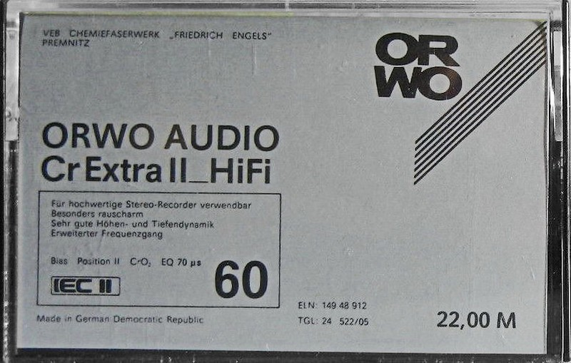 Compact Cassette: ORWO / Dessauer ORWO - Cr Extra II 60