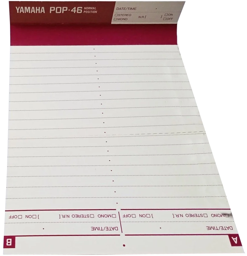 Compact Cassette Yamaha POP 46 Type I Normal 1986 Japan