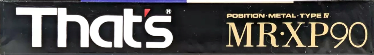 Compact Cassette Thats MR-XP 90 Type IV Metal 1991 Japan