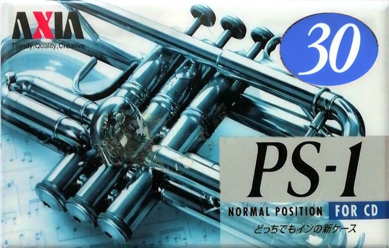 Compact Cassette AXIA PS-I / PS-1 30 "PS1H 30" Type I Normal 1996 Japan