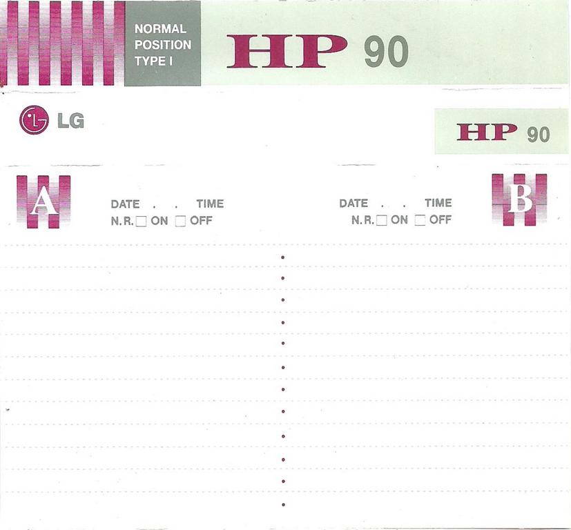 Compact Cassette LG HP 90 Type I Normal 1996 Europe