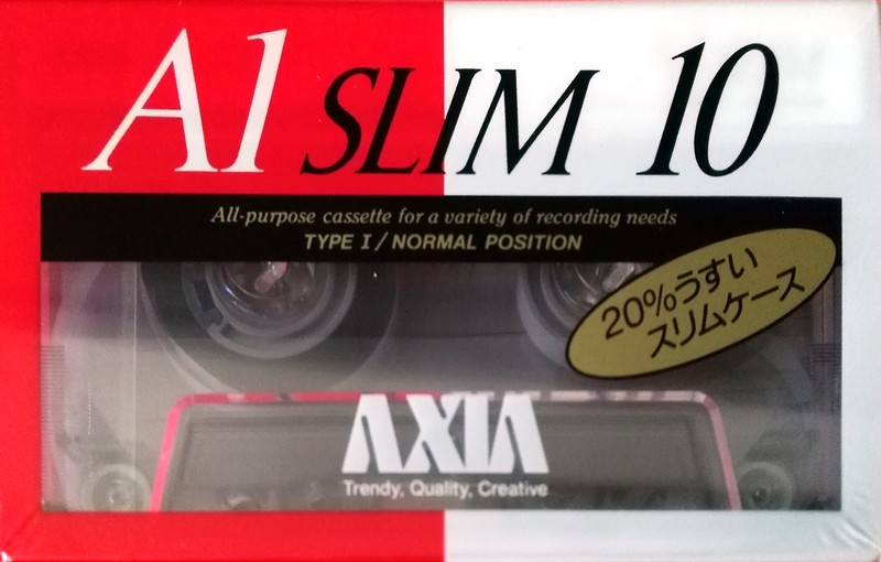 Compact Cassette AXIA A1 10 "A1S 10 Slim" Type I Normal 1991 Japan
