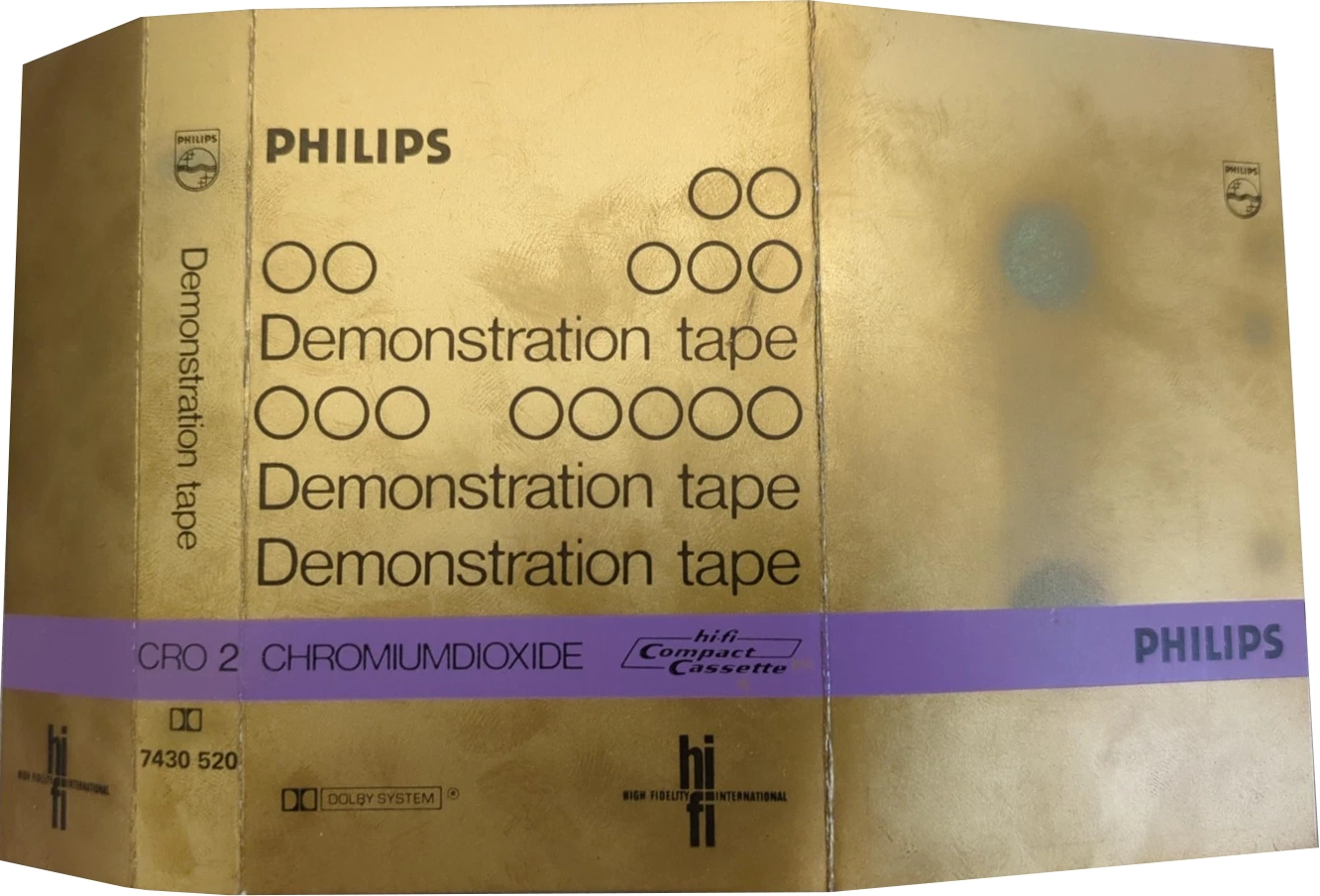 Compact Cassette Philips Chromium "7430 520" Demonstration Tape 1976 Europe