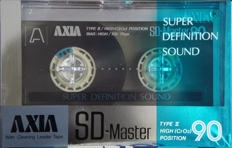 Compact Cassette AXIA Master 90 "SD" Type II Chrome 1985 Japan