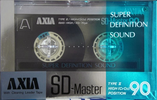 Compact Cassette AXIA Master 90 "SD" Type II Chrome 1985 Japan