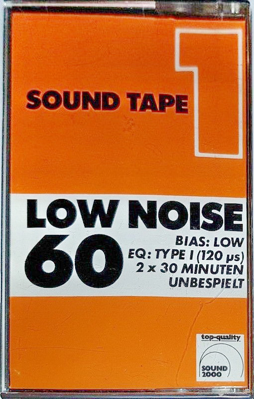 Compact Cassette Sound 2000 Sound Tape 1 60 "Low Noise" Type I Normal 1978 Germany