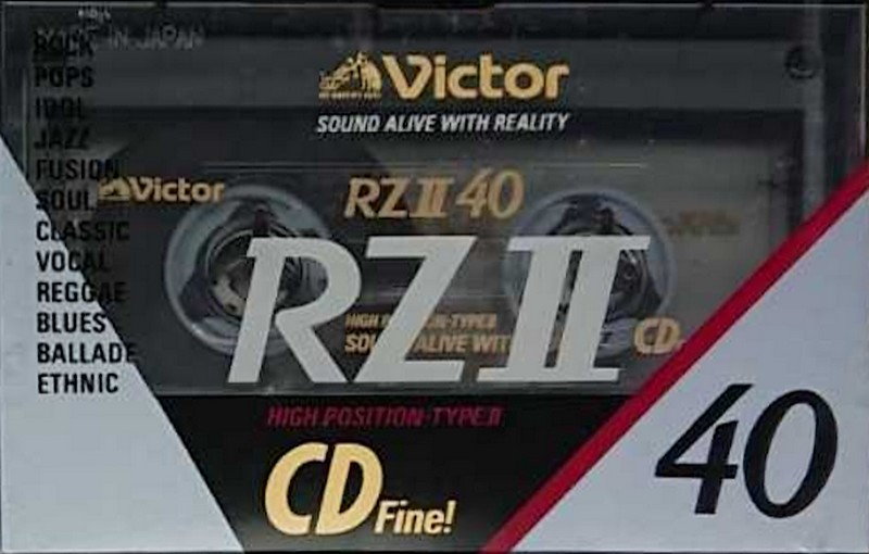 Compact Cassette Victor RZII 40 "RZ2-40N" Type II Chrome 1990 Japan
