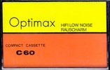 Compact Cassette Optimax 60 "white" Type I Normal 1978 Europe