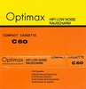 Compact Cassette Optimax 60 "white" Type I Normal 1978 Europe