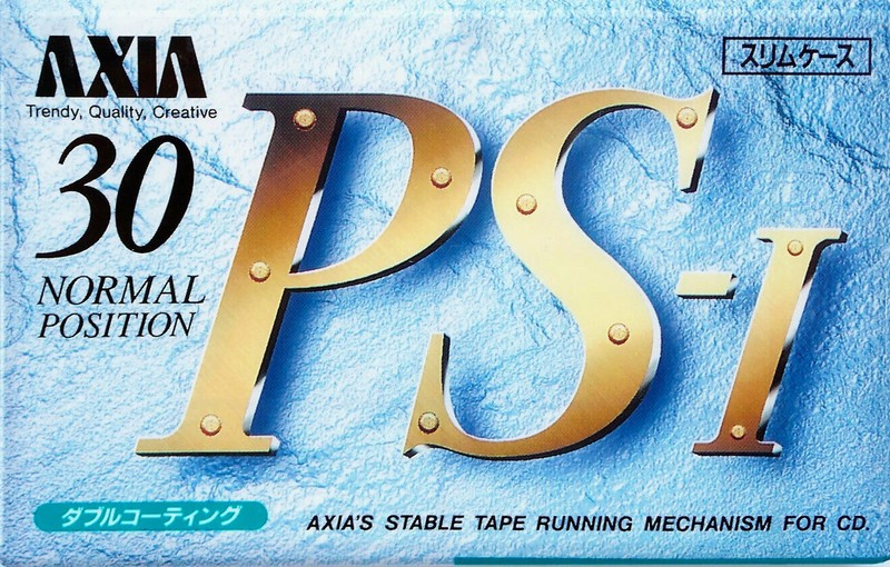 Compact Cassette AXIA PS-I / PS-1 30 "PS1 C 30" Type I Normal 1992 Japan