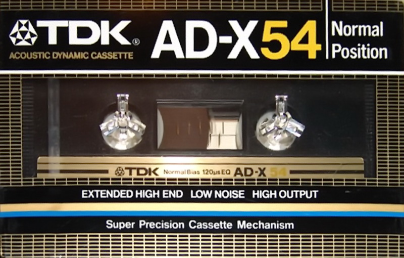 Compact Cassette TDK AD-X 54 Type I Normal 1982 Japan