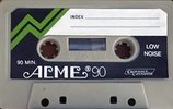 Compact Cassette Acme 90 "white" Type I Normal 1985 Worldwide