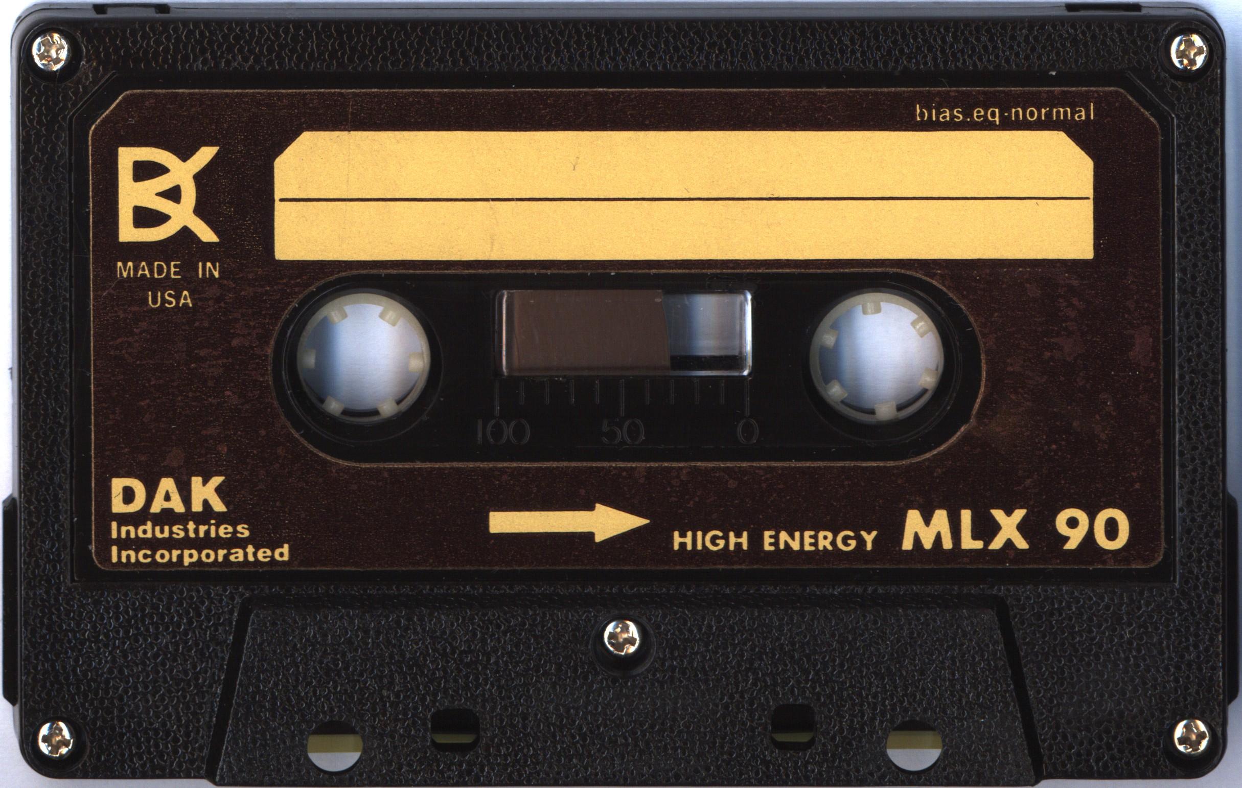 Compact Cassette DAK MLX 90 Type I Normal 1981 USA